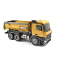 HUINA RC TIPPER/DUMP TRUCK 2.4G 10CH WITH DIE CAST CAB, BUCKETS AND WHEELS